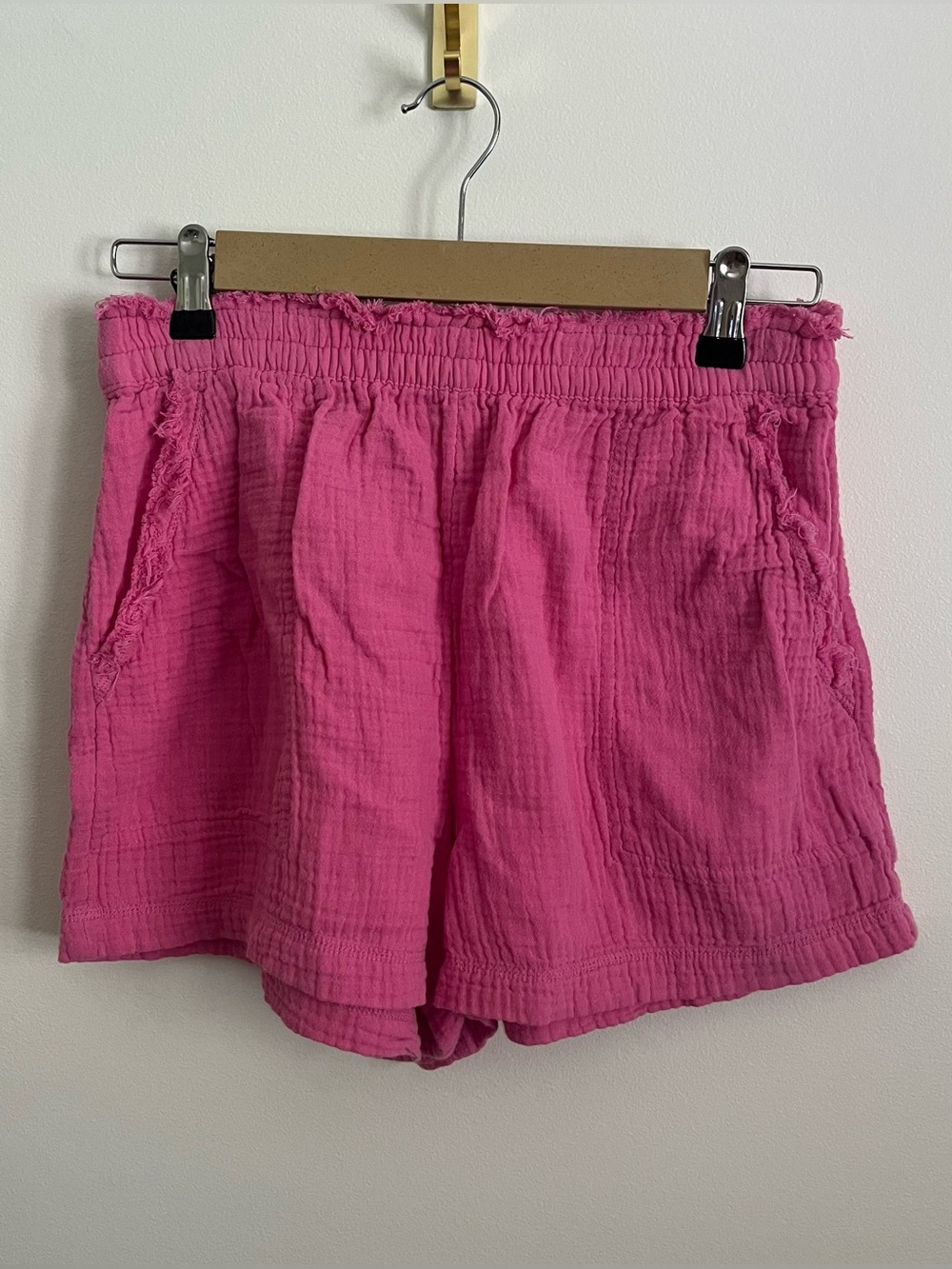 Aerie Pink Women's Elastic-Waist Cotton Gauze Shorts